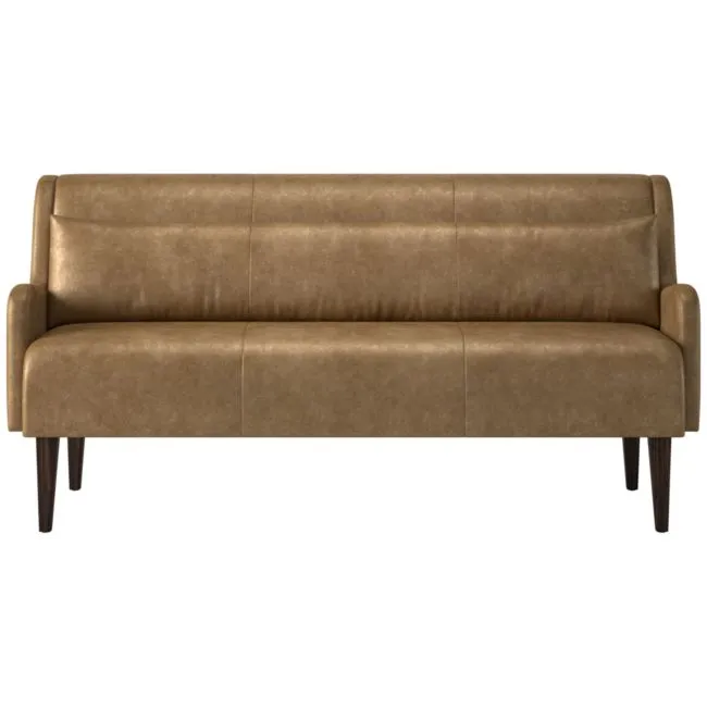 Roycroft 70" Leather Dining Bench Bello Saddle