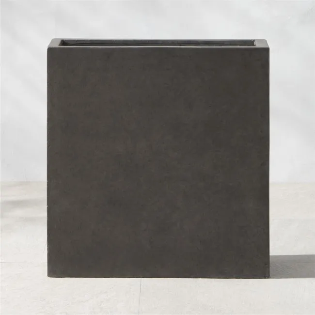 Ash Rectangular Dark Grey Cement Indoor/Outdoor XL Planter 25.5"H