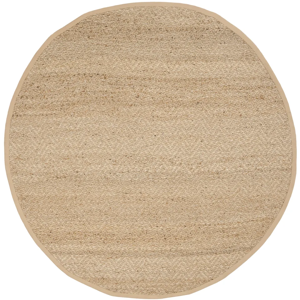 Arlo Home Hand Woven Area Rug, NF731A, Natural,  4' X 4' Round