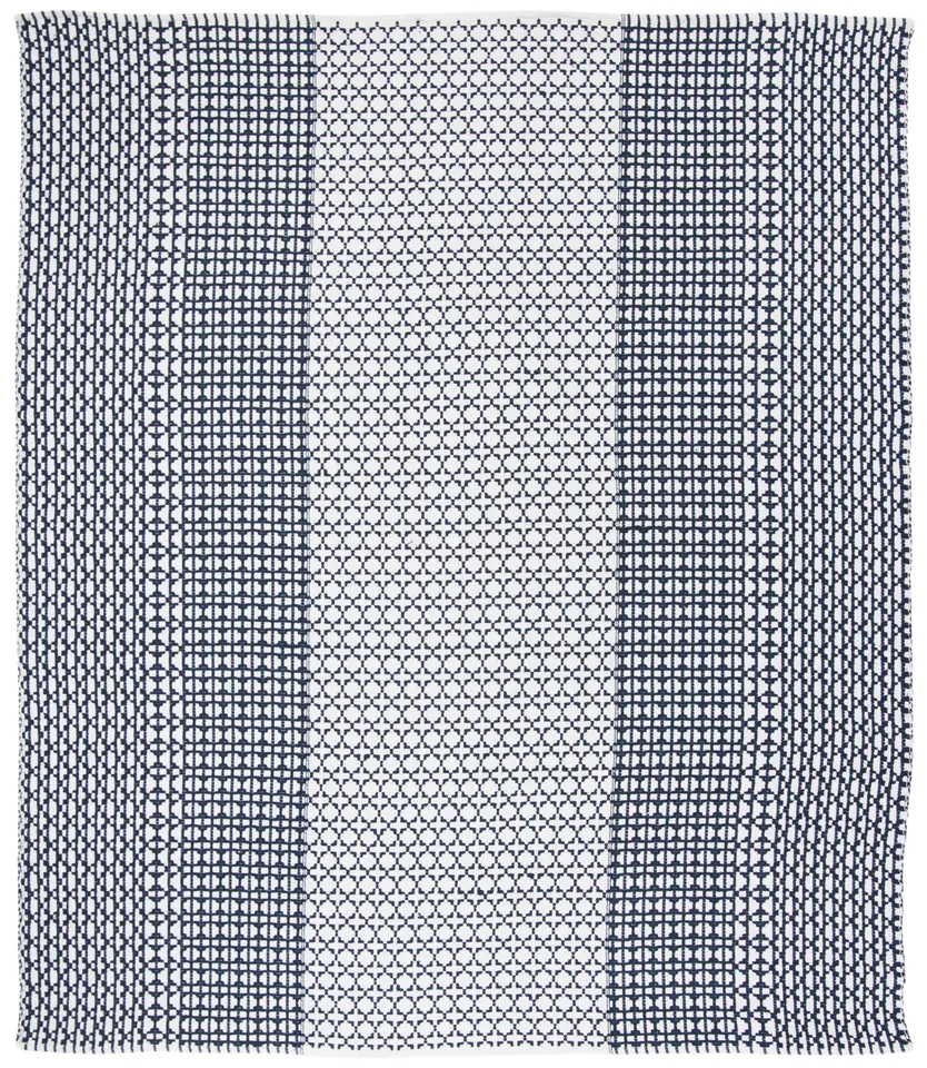 Arlo Home Hand Woven Area Rug, MTK617N, Navy/Ivory,  8' X 10'