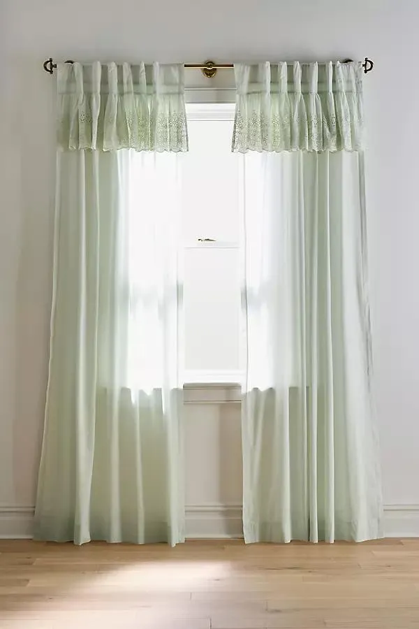 Overdyed Eyelet Sheer Cotton Curtain