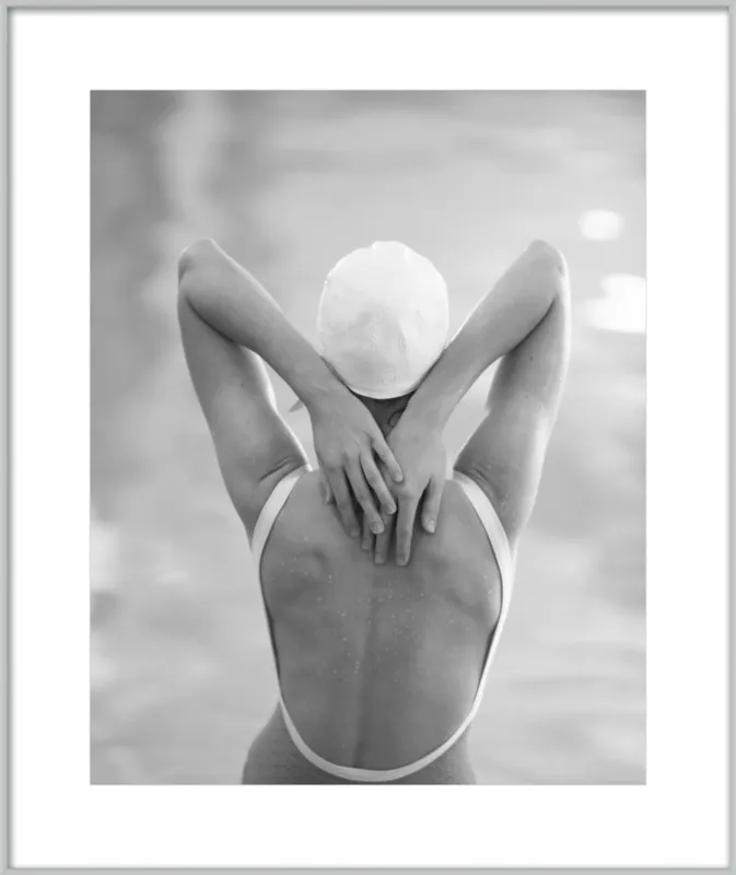 The Swimmer with a white  cap by Lucy Snowe for Artfully Walls