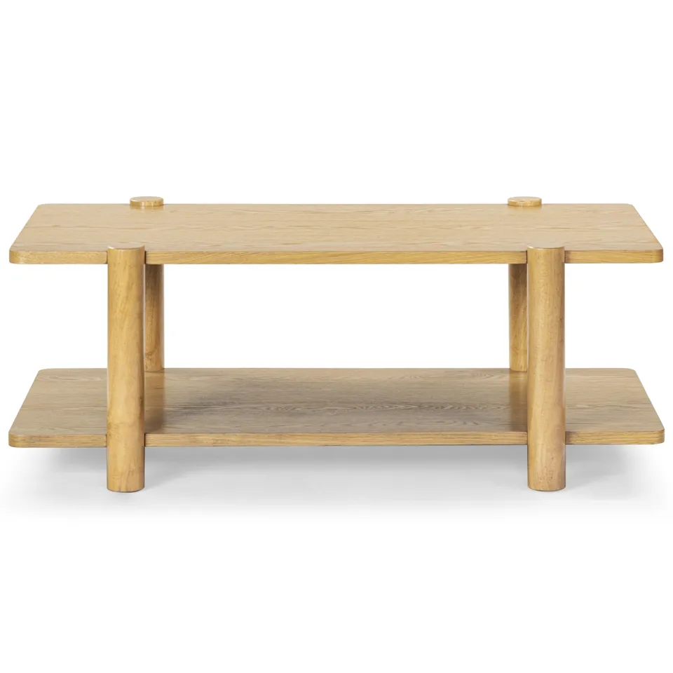 Edisyn 2 Shelf Wood Coffee Table - Natural