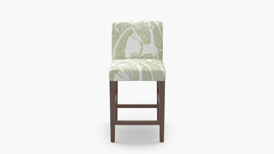Signature Dining Counter Stool, Sage Martinique® Encore, Walnut Square Tapered Leg
