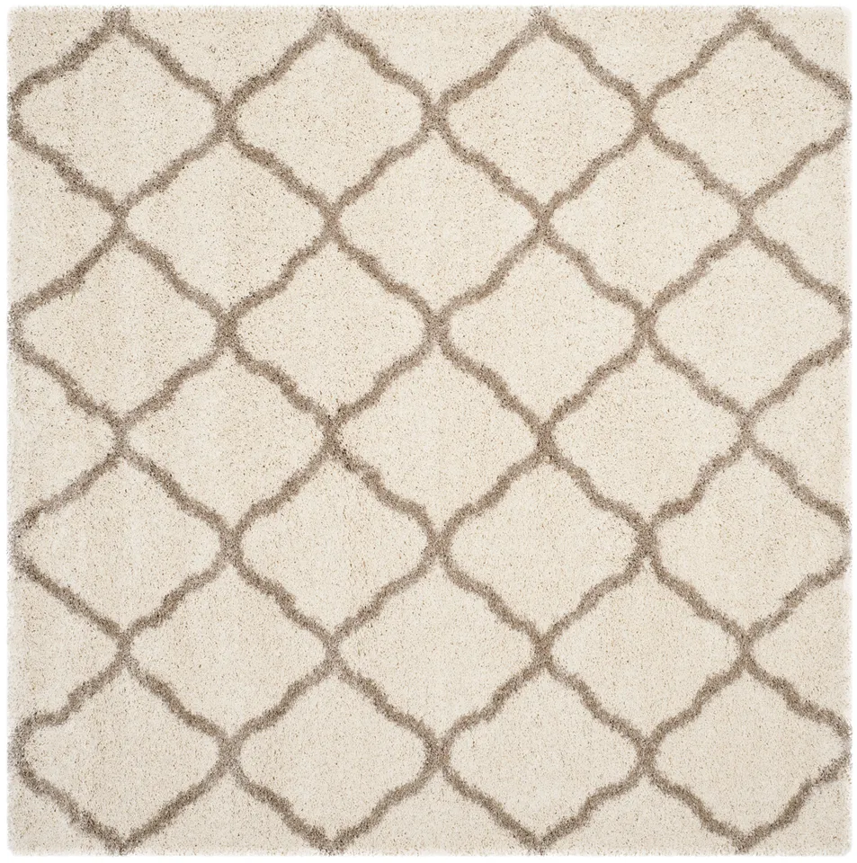 Arlo Home Woven Area Rug, SGH283D, Ivory/Beige,  7' X 7' Square