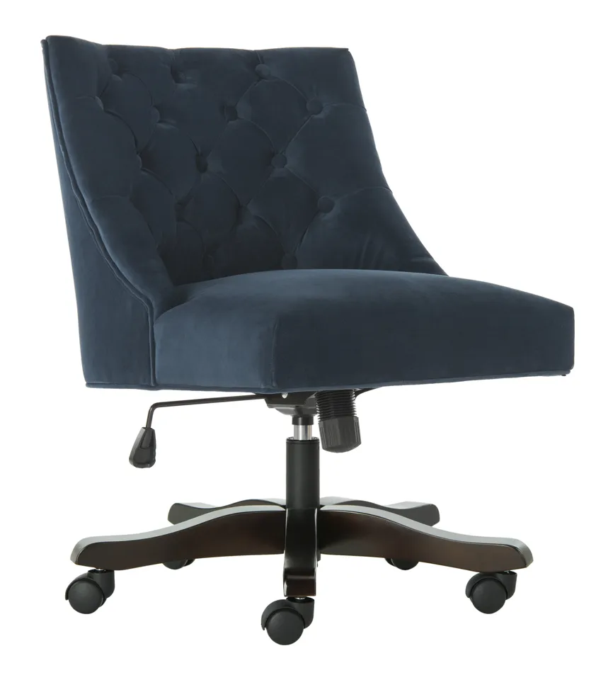 Soho Tufted Velvet Swivel Desk Chair - Navy