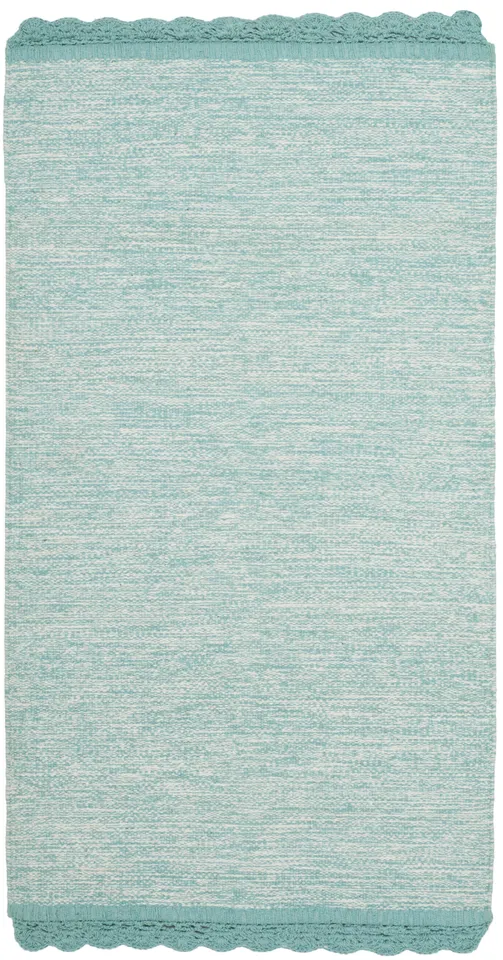 Arlo Home Hand Woven Area Rug, MTK615E, Turquoise,  2' 3" X 7'