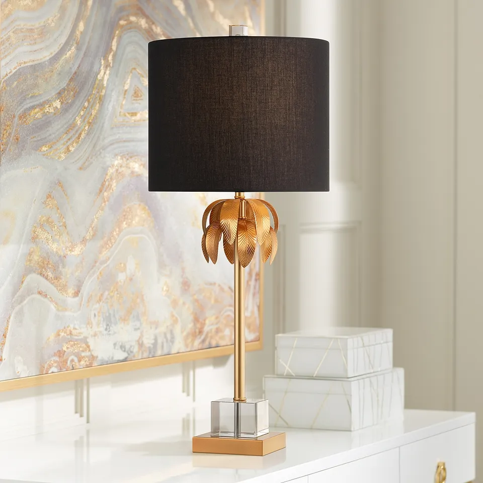 Possini Euro Monaco 27 1/2" High Crystal and Brass Table Lamp