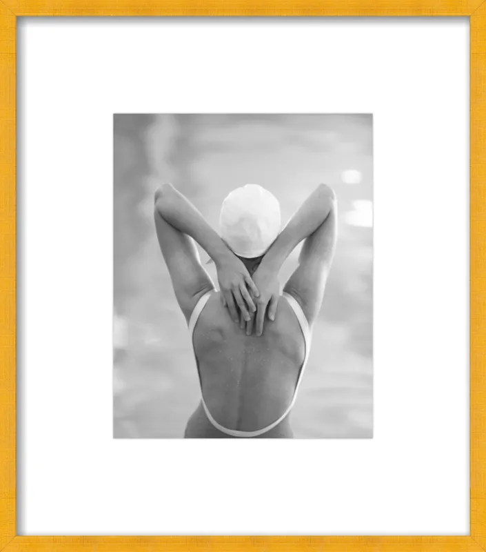 The Swimmer with a white  cap by Lucy Snowe for Artfully Walls