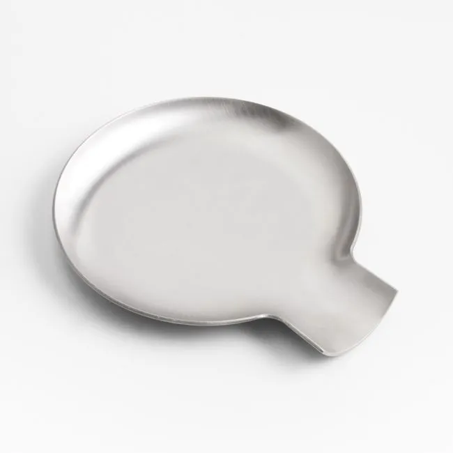 Crate & Barrel Stainless Steel Spoon Rest