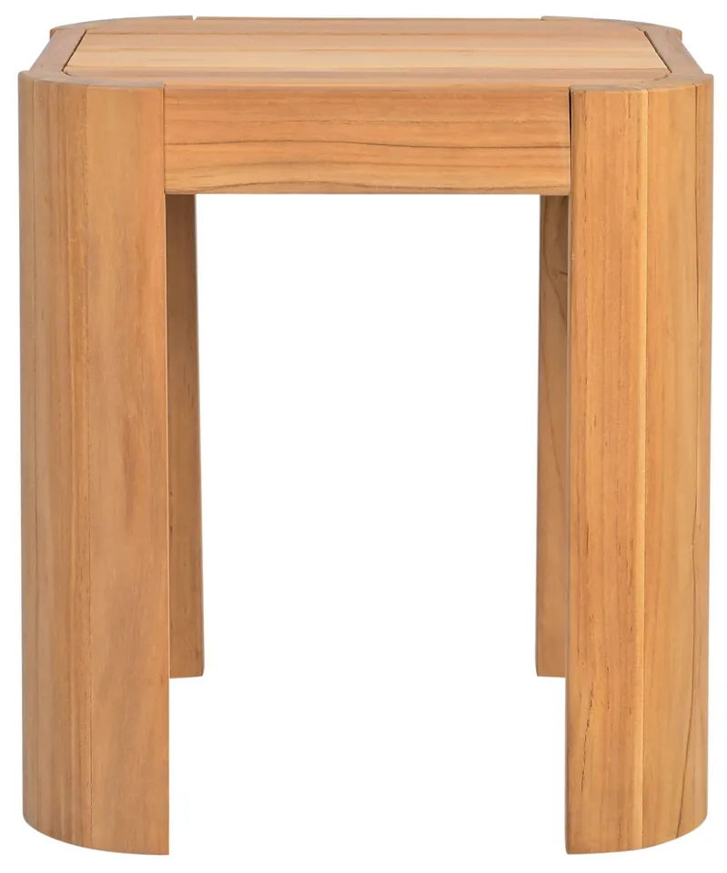 Safavieh Couture Leilani Teak Accent Table, Natural Teak