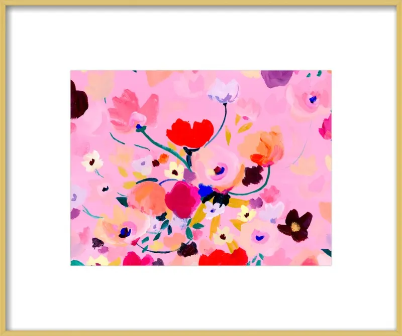 Pink Posey by KT Smail for Artfully Walls