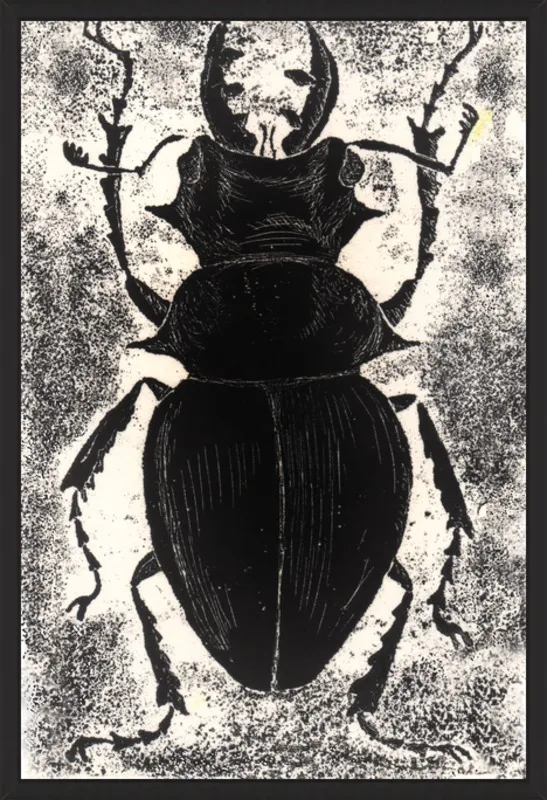 Black Beetle on White by Tennopent Sooster for Artfully Walls