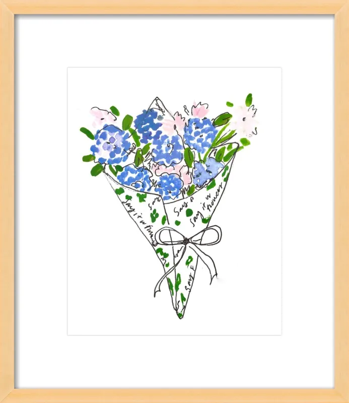 Bodega Flowers in Blue by Larsen McDowell for Artfully Walls