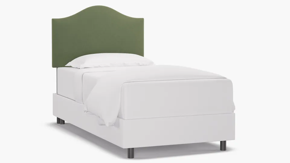 Camelback Headboard, Vert Classic Velvet, Twin