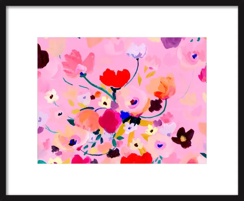 Pink Posey by KT Smail for Artfully Walls