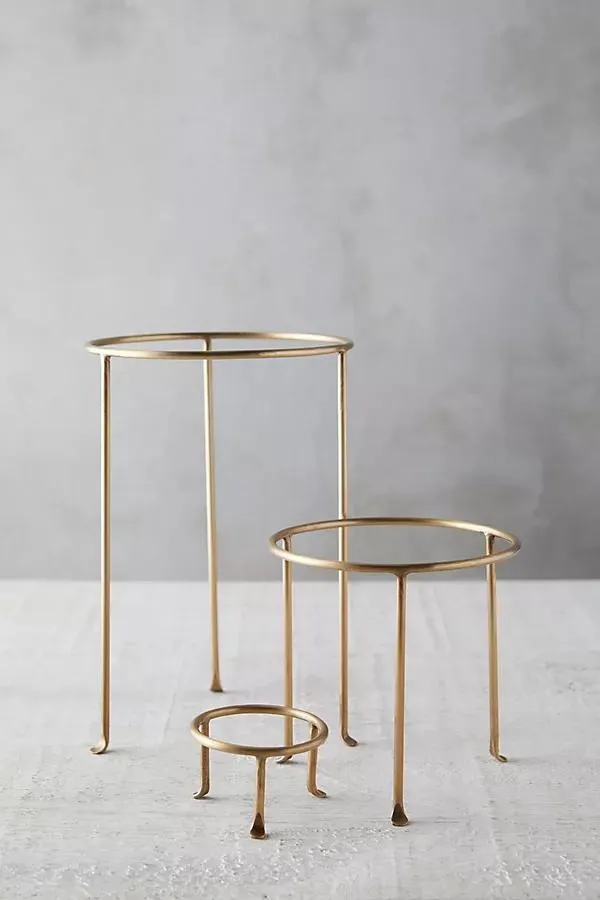 Solid Brass Plant Stand, Tall