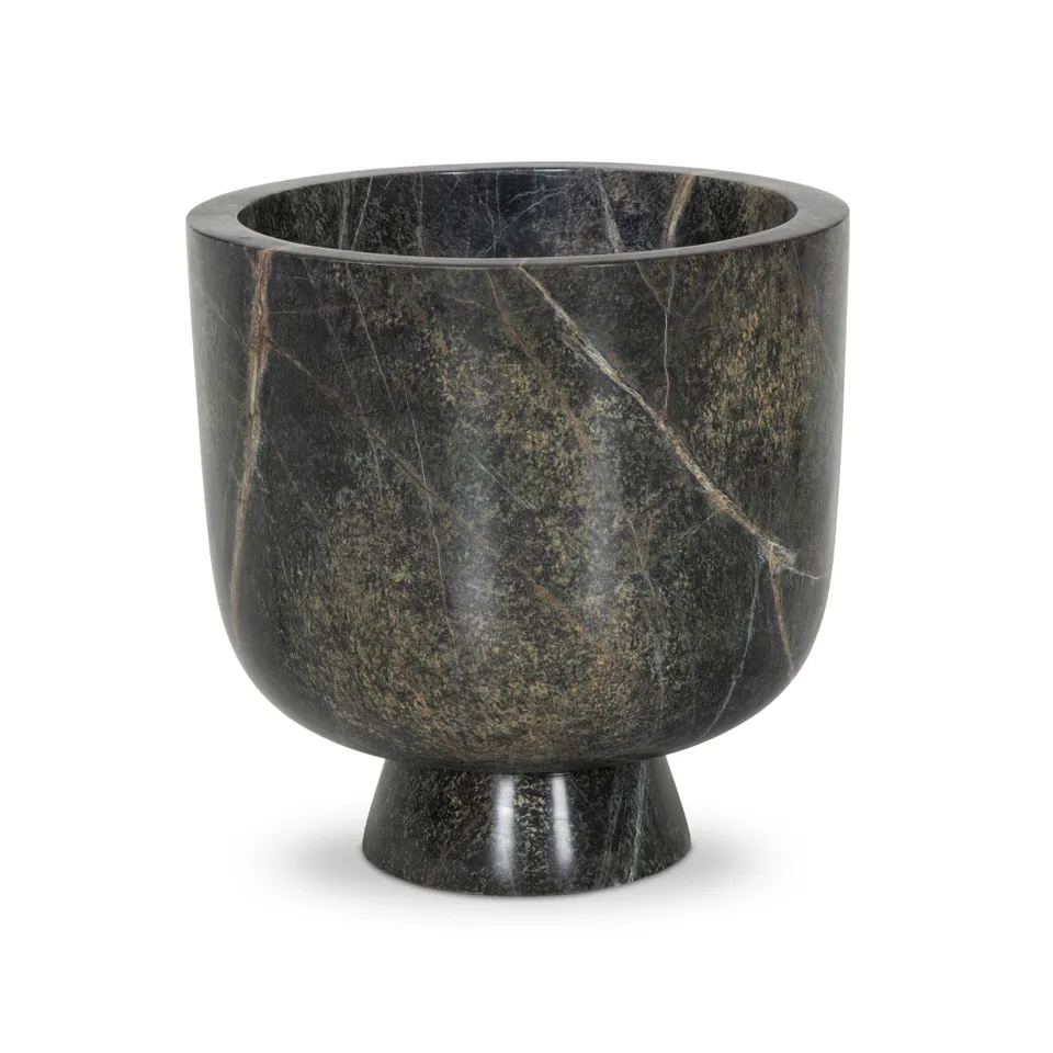 Avenza Planter - Textured Jade Marble