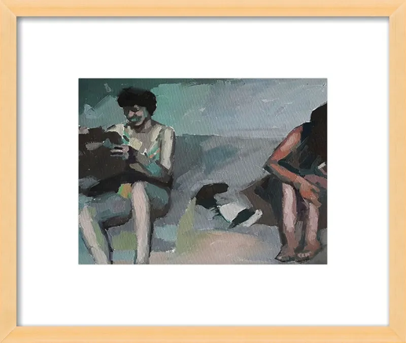 Girls at the beach by Mary Sinner for Artfully Walls