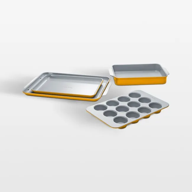 Caraway ® Marigold Non-Toxic Ceramic Nonstick 6-Piece Half Bakeware Set