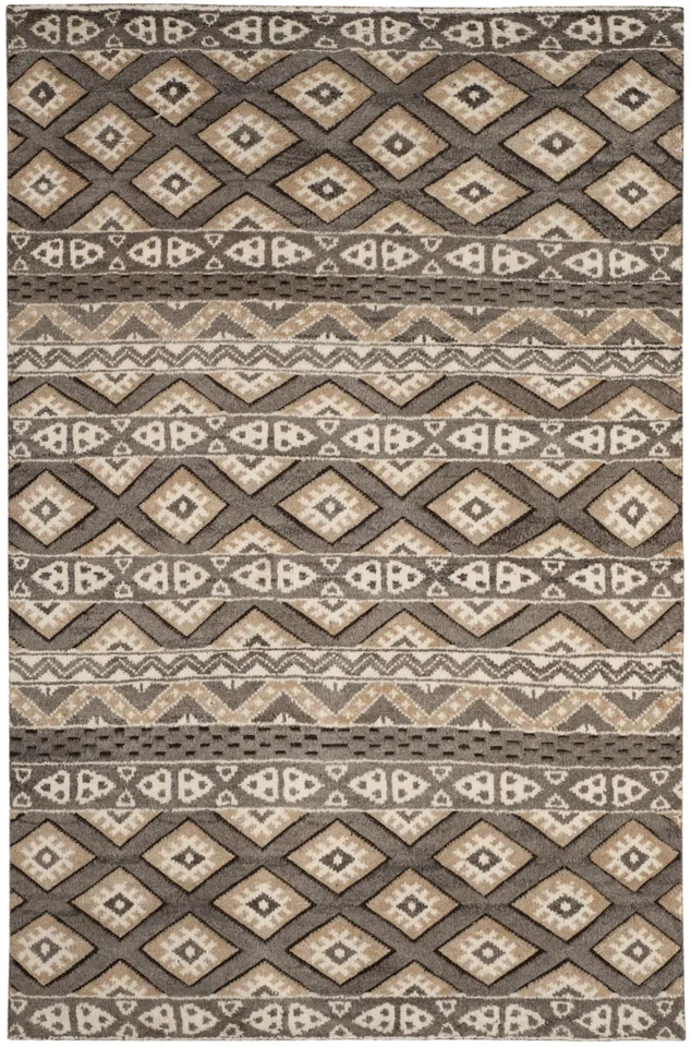 Arlo Home Hand Knotted Area Rug, CLE319A, Camel,  6' X 9'