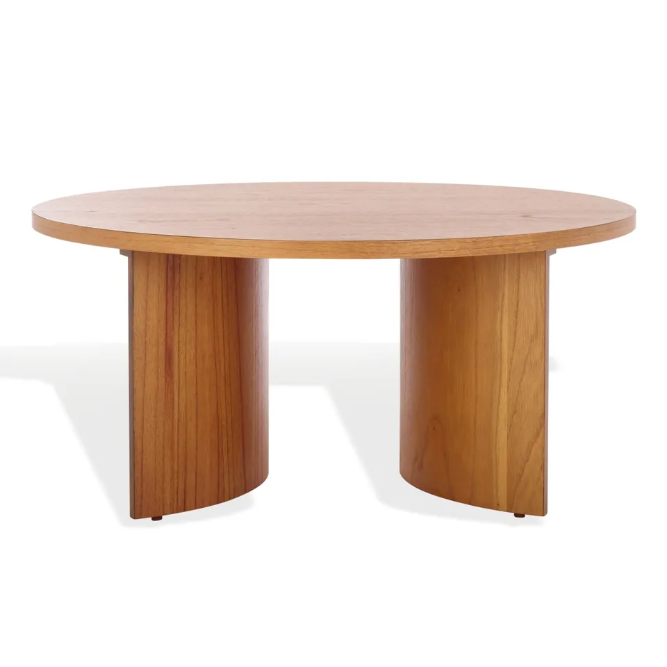 Audriella Round Wood Accent Table - Natural