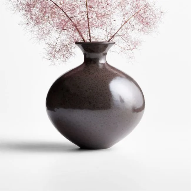 Rochester Small Brown Ceramic Vase 8"