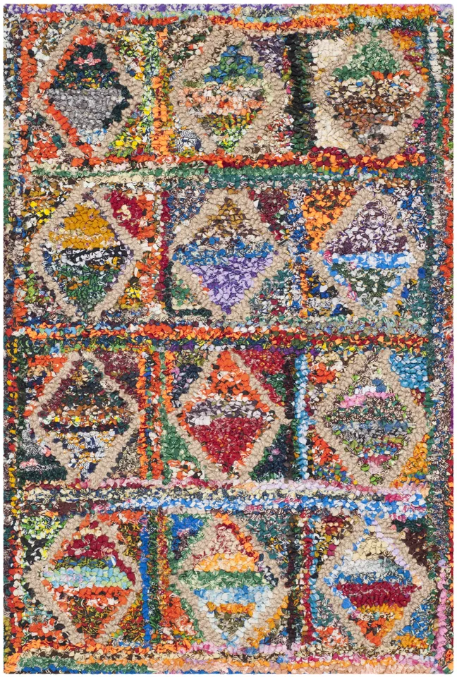 Arlo Home Hand Tufted Area Rug, NAN440A, Multi,  2' 3" X 4'