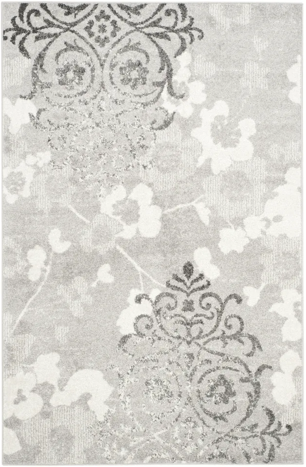 Arlo Home Woven Area Rug, ADR114B, Silver/Ivory,  6' X 9'