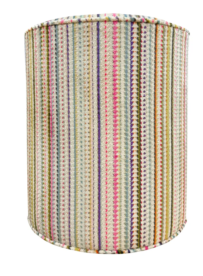 THE TIGHT ROUND OTTOMAN :: TRIBECA CUT VELVET // MULTI - SWATCH 4" X 4"