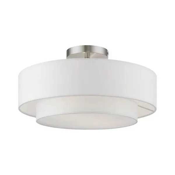 Maureen Tall Double Shade Semi Flushmount