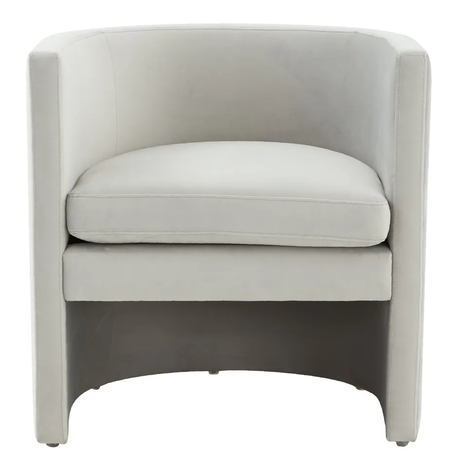Safavieh Couture Rosabeth Curved Dining Chair, Light Grey