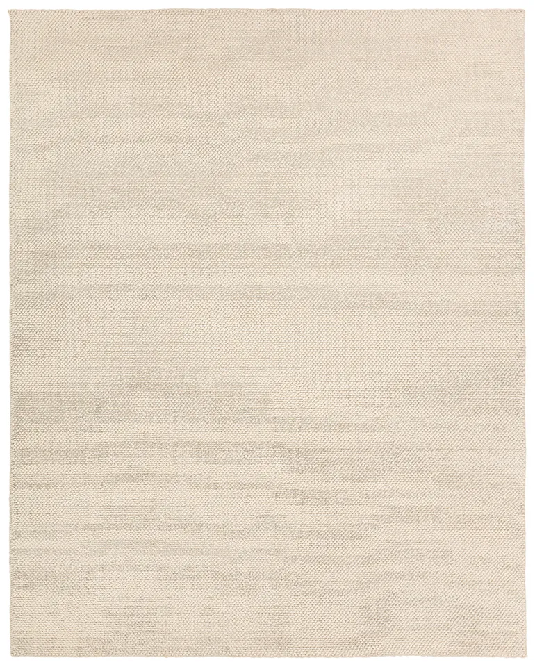 Taya RBC15 Handmade Solid White Area Rug (7'9"x9'9")