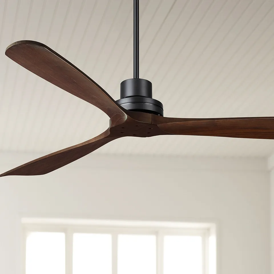66" Casa Vieja Delta DC XL Walnut Outdoor Ceiling Fan with Remote