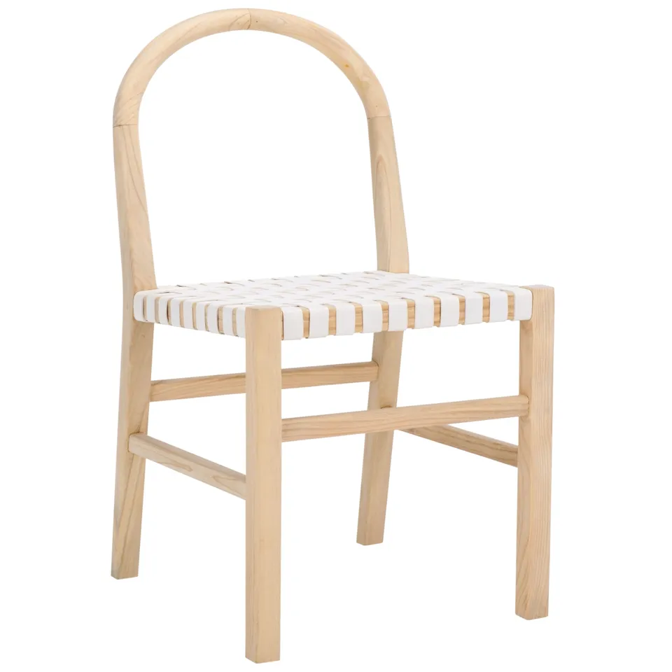 Kinzee Dining Chair - White / Natural