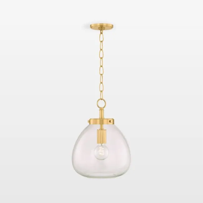 Clovelly Brass Pendant Small
