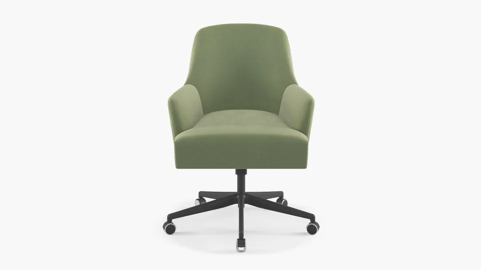 Modern Task Chair, Vert Classic Velvet