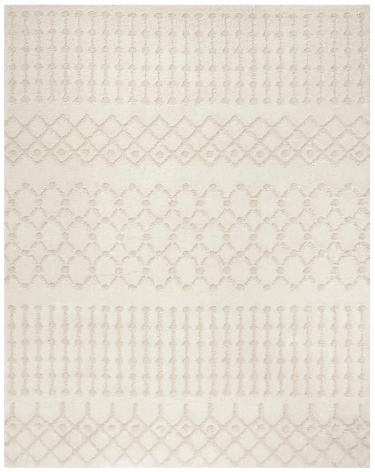 Arlo Home Woven Area Rug, SPG509B, Cream/Cream,  6' 7" X 9' 2"