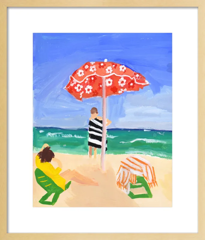 Italian Beach Umbrella by Jackie Mancuso for Artfully Walls