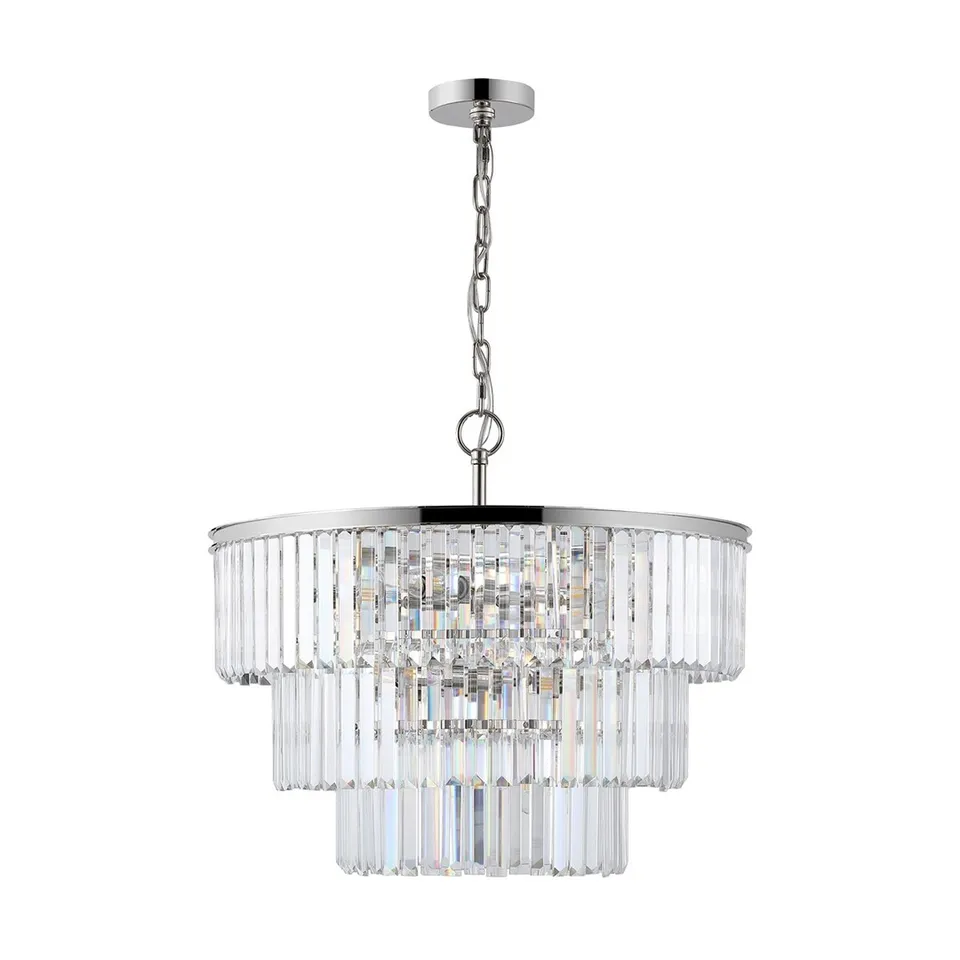 Karissa 3 Tier Chandelier - Nickle - Safavieh