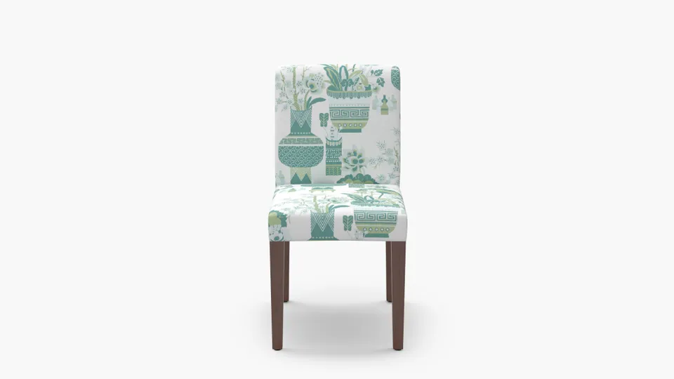 Signature Dining Chair, Pistachio Kan-Shie, Walnut Square Tapered Leg