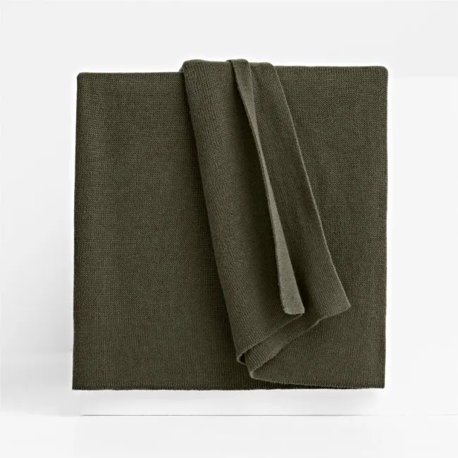 Calda Chantilly 70"x55" Burnt Green Throw Blanket