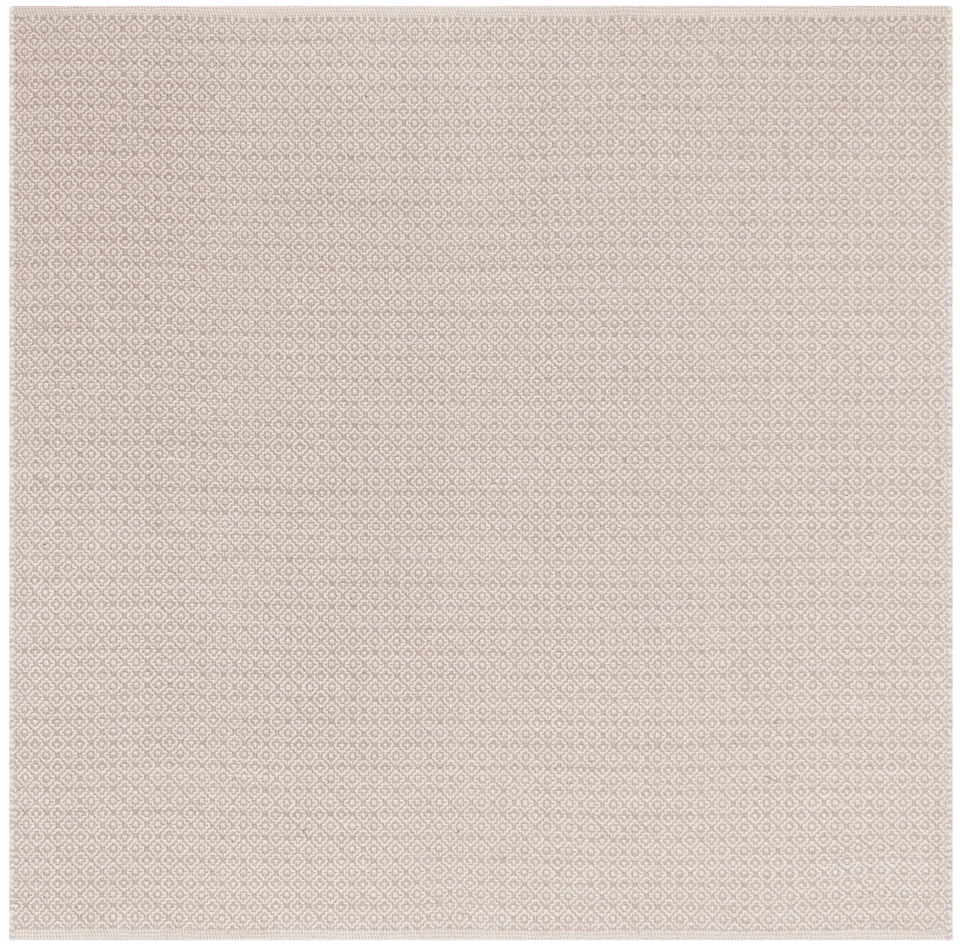 Arlo Home Hand Woven Area Rug, MTK717G, Ivory/Beige,  6' X 6' Square