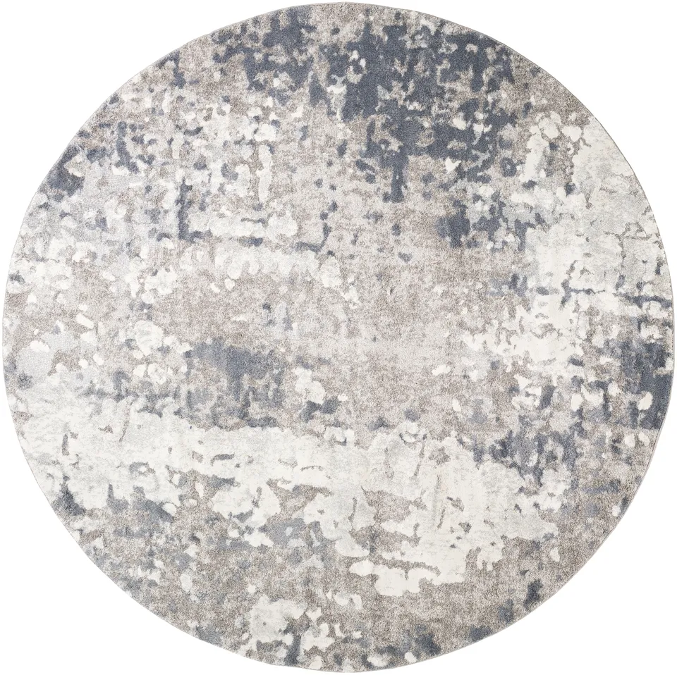 Venice Gray Indoor 7'10" x 7'10" Machine Woven Rug
