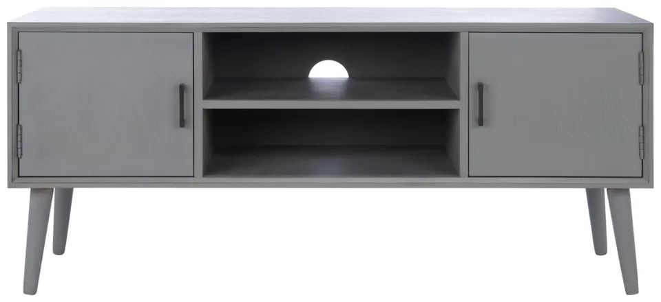 Sorrel Mid - Century Media Stand - Distressed Gray