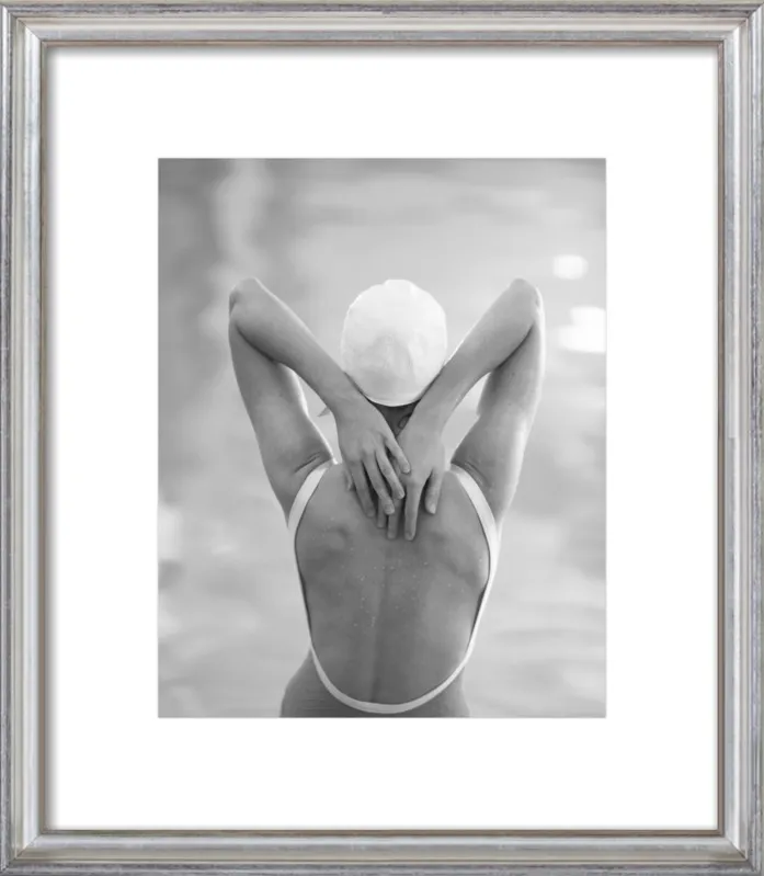 The Swimmer with a white  cap by Lucy Snowe for Artfully Walls