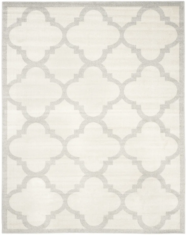 Arlo Home Indoor/Outdoor Woven Area Rug, AMT423E, Beige/Light Grey,  11' X 15'