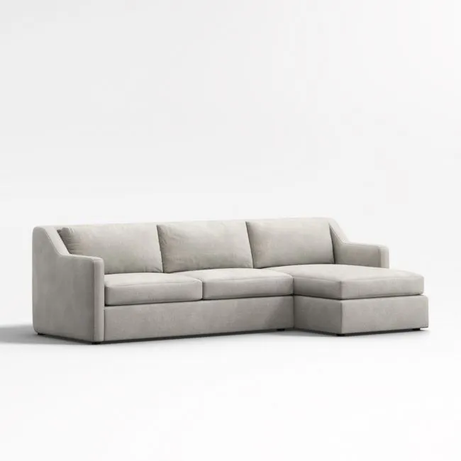 Notch 2-Piece Sectional Sofa with Storage Chaise Lounge