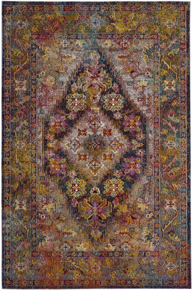 Arlo Home Woven Area Rug, CRS507H, Navy/Light Blue,  5' X 8'