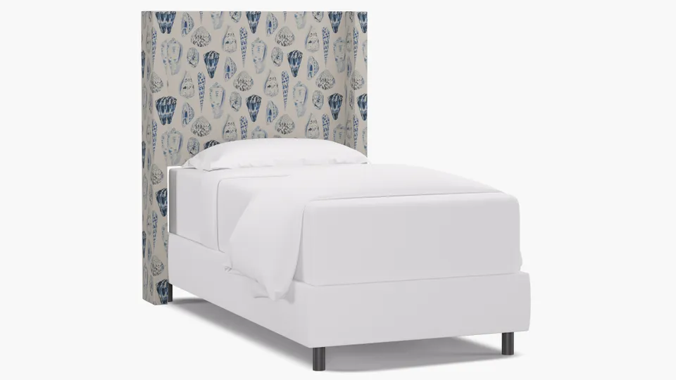 Modern Wingback Headboard, Porcelain Coquina, Twin